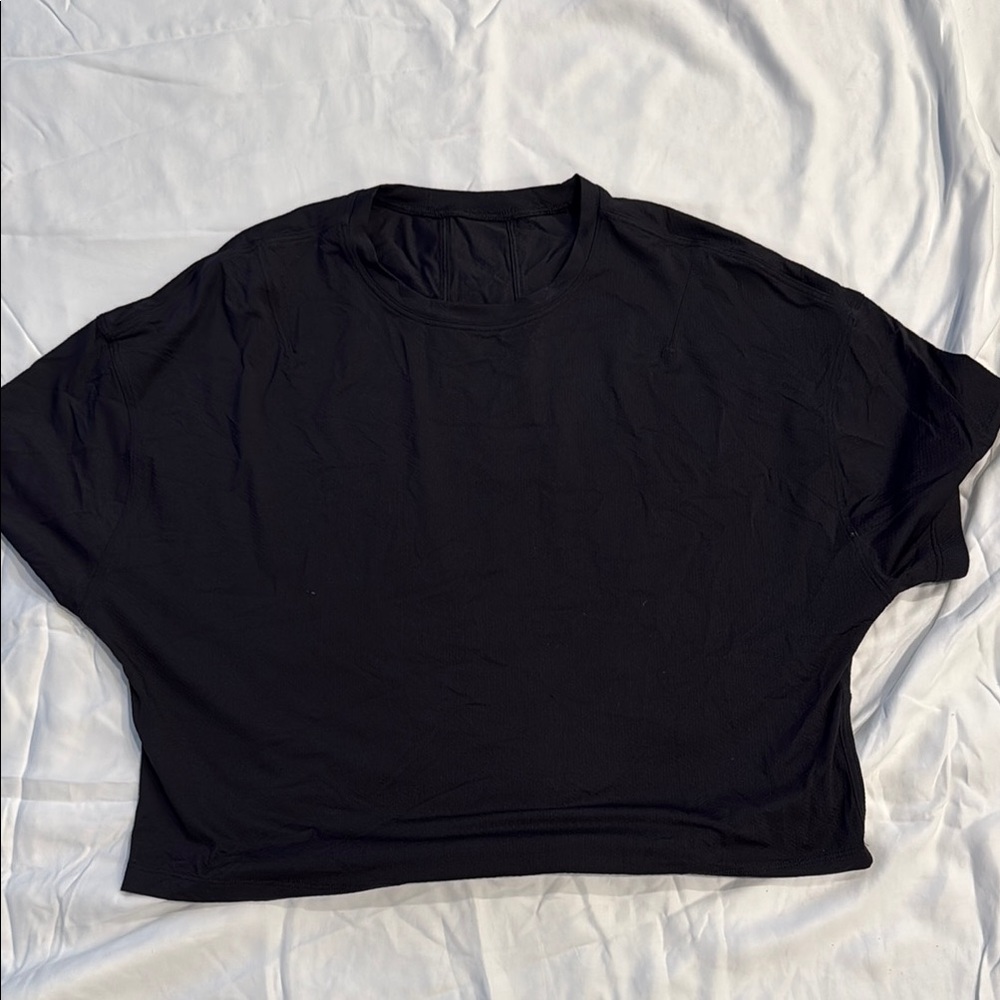 Lululemon Athletica Black Oversized Crop T-Shirt